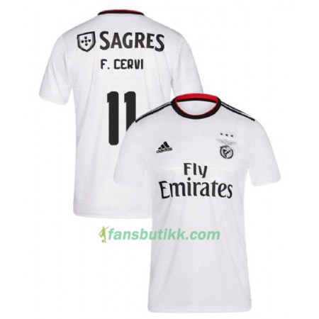 Fotballdrakt Benfica Franco Cervi 11 Bortetrøye 2018-2019 Kortermet